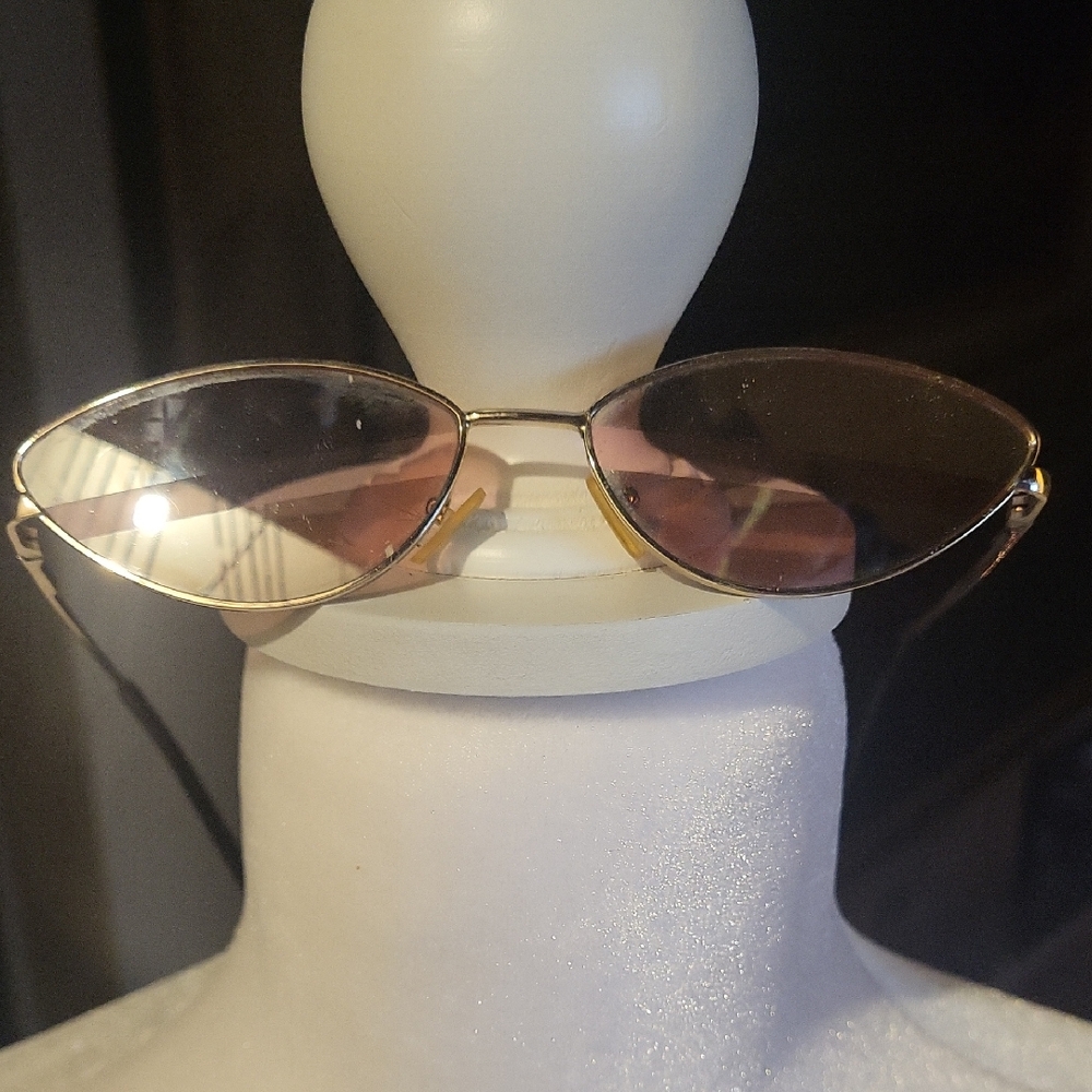 Gold and Pink Cat-Eye Sunglasses